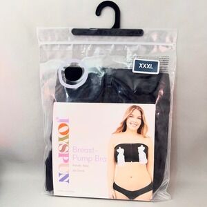 Joyspun Breast-Pump Bra Women XXXL Black New Hands-Free Zip Front Bandeau